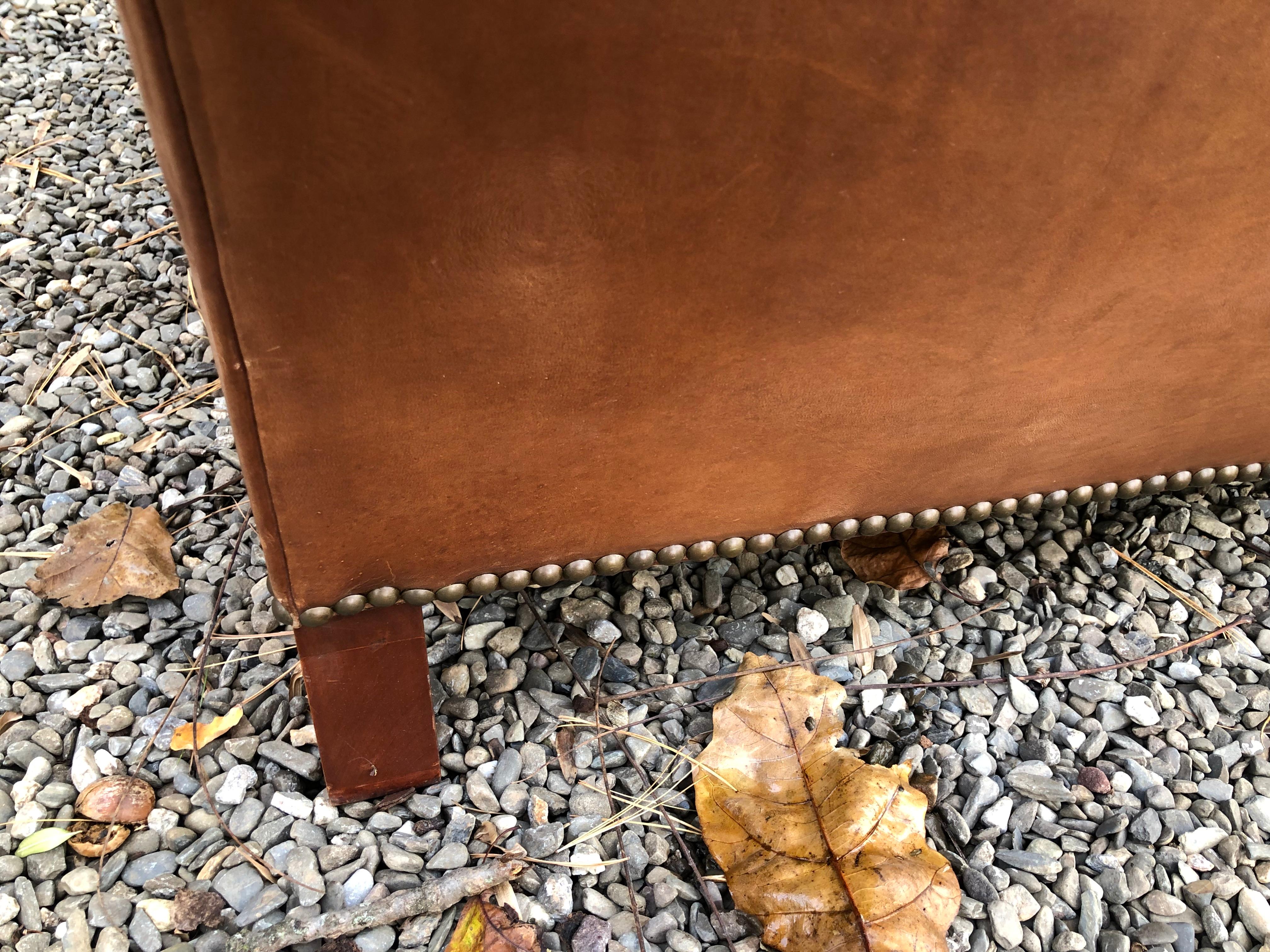 XXIe siècle et contemporain Canapé traditionnel Ralph Lauren Aran Isles en cuir de selle