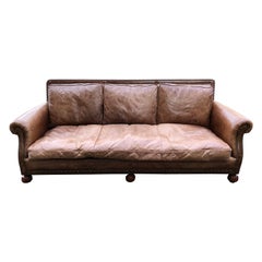 Traditionelles Ralph Lauren Aran Isles Sofa aus Sattelleder