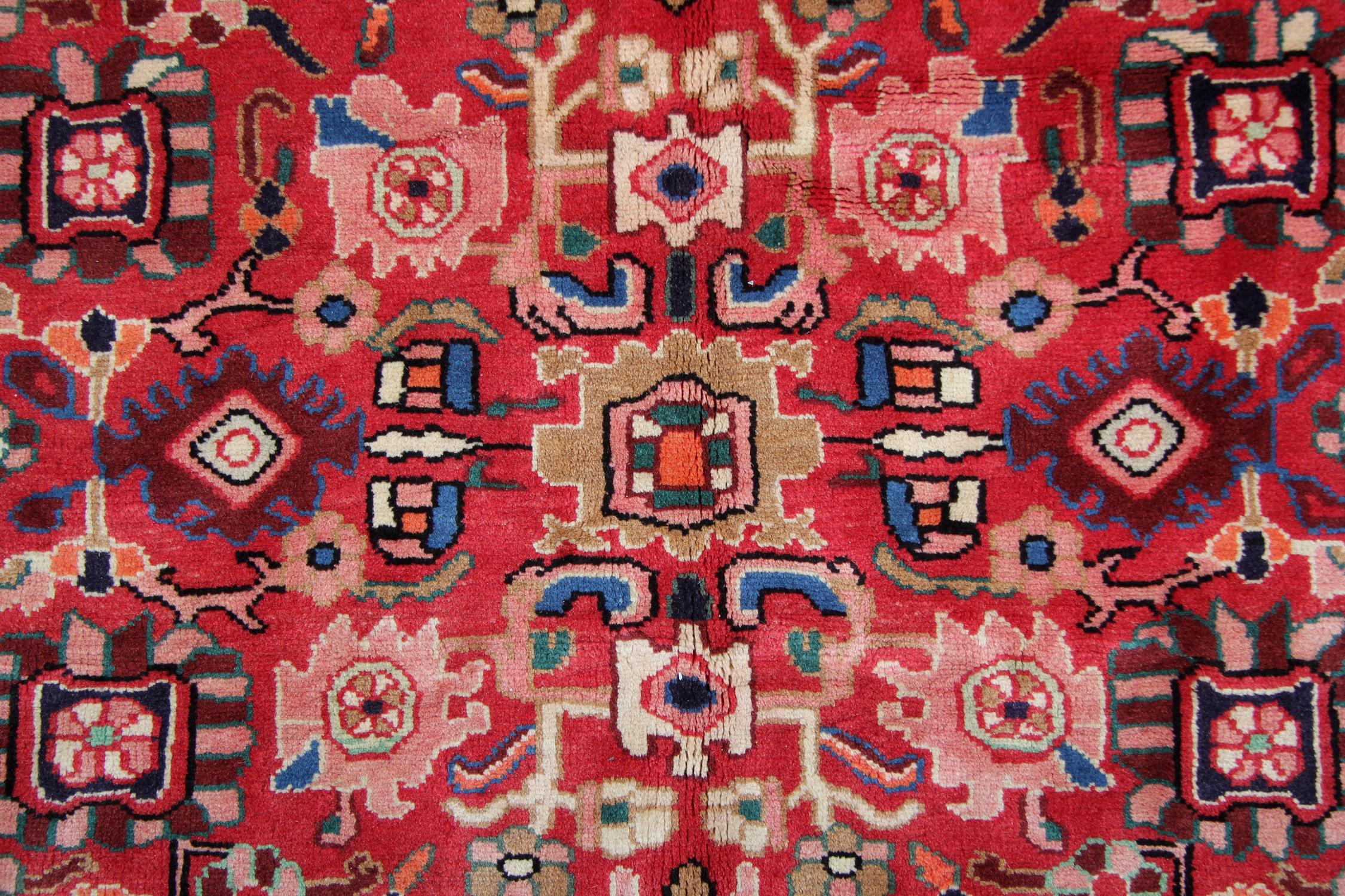 Hand-Crafted Traditional Red Antique Rug, Handmade Carpet Rust Oriental Rug 290x390cm  For Sale