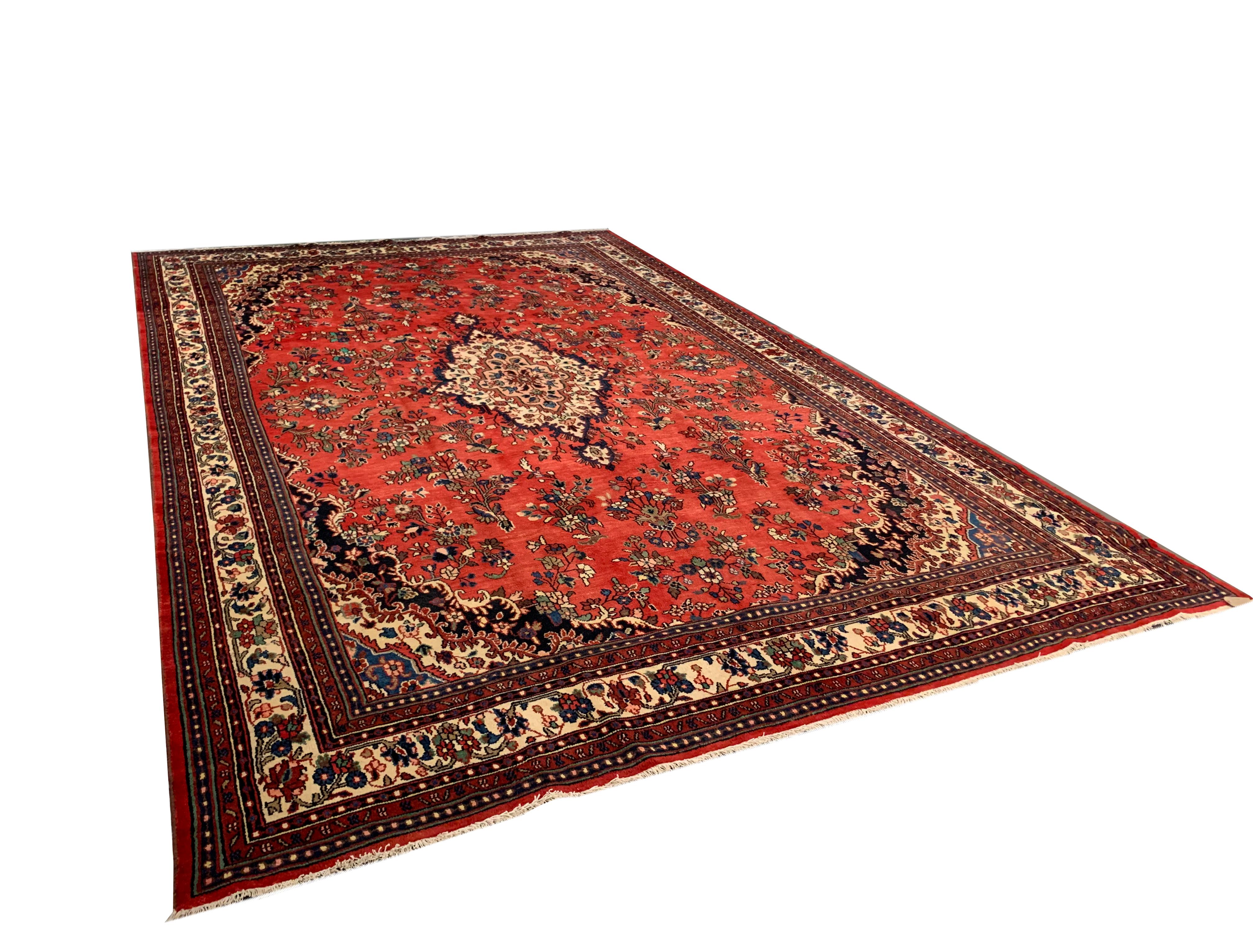 red large area rug