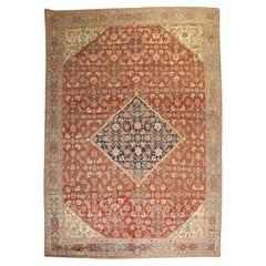 Traditional Red Blue Mahal Room Size Rug