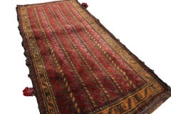 Tappeto tradizionale in lana rossa Tappeto antico tessuto a mano Borsa orientale Chuval
