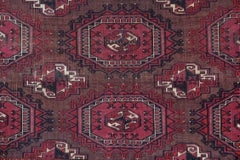 Alfombra tradicional antigua de lana roja tejida a mano Alfombra oriental de salón