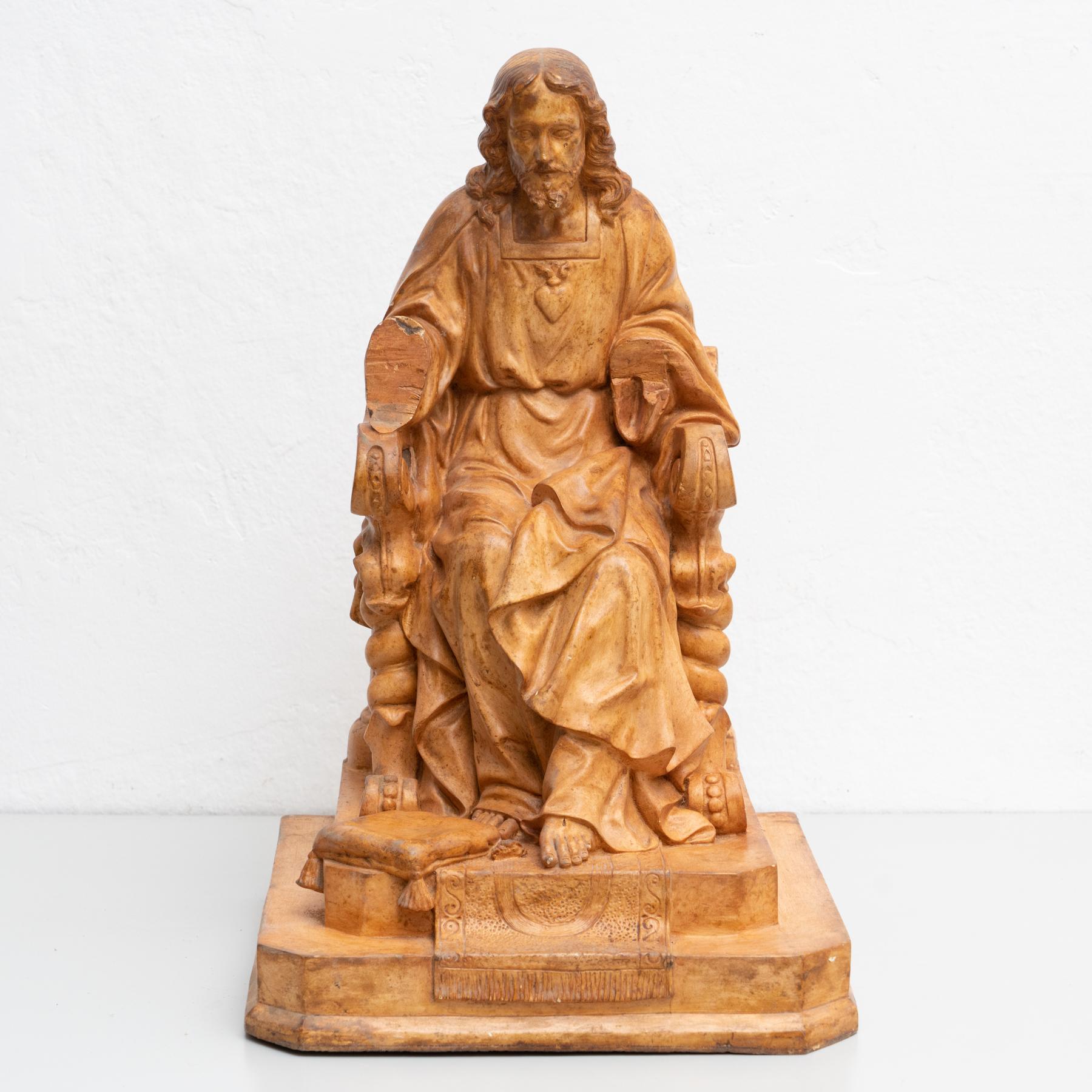 Mid-Century Modern Sculpture traditionnelle religieuse de Jésus-Christ en vente