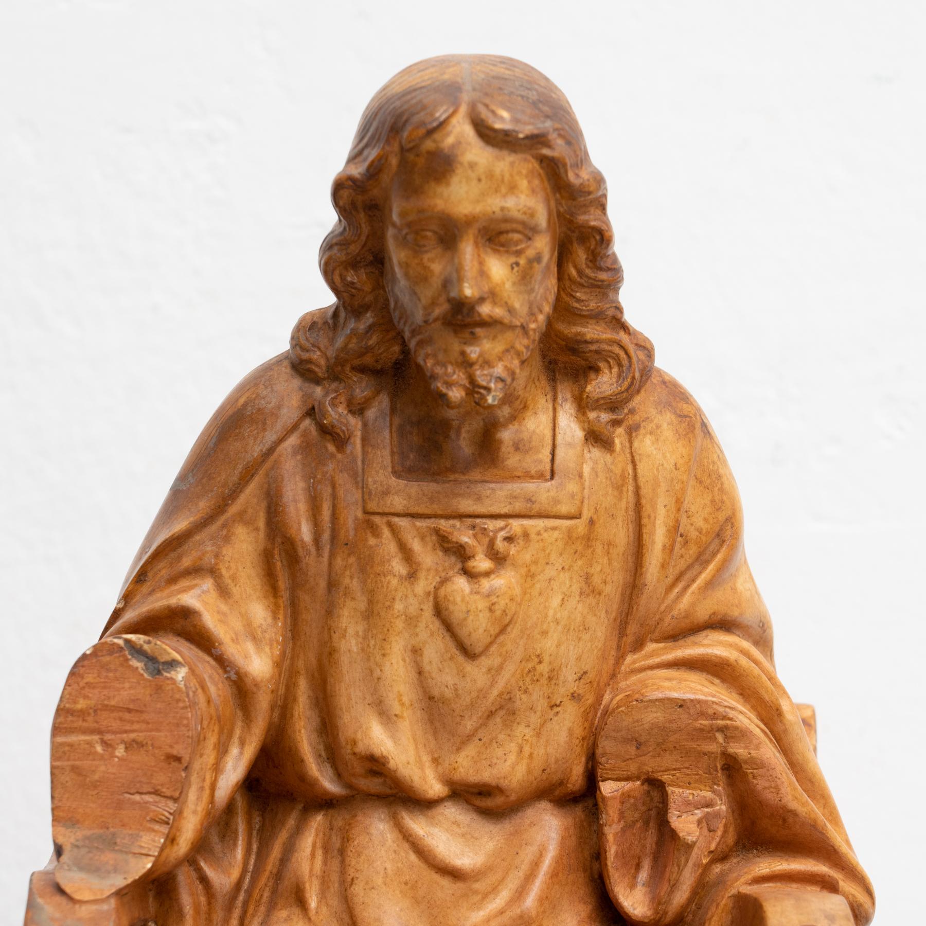 Mid-Century Modern Traditional Religious Jesus Christ Sculpture For Sale