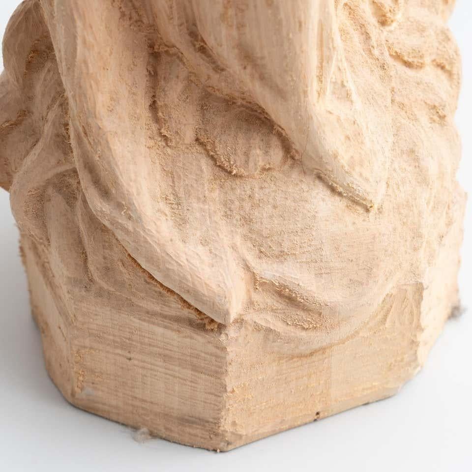 Traditional Religious Turned Jesus Christ Wooden Sculpture For Sale 5