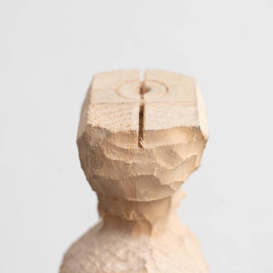 Traditional Religious Turned Jesus Christ Wooden Sculpture For Sale 6