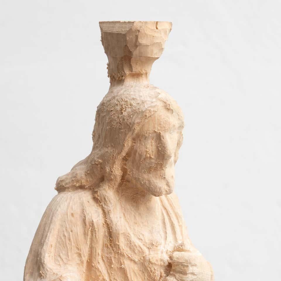 Sculpture traditionnelle religieuse en bois tournée du Christ Jésus-Christ en vente 5