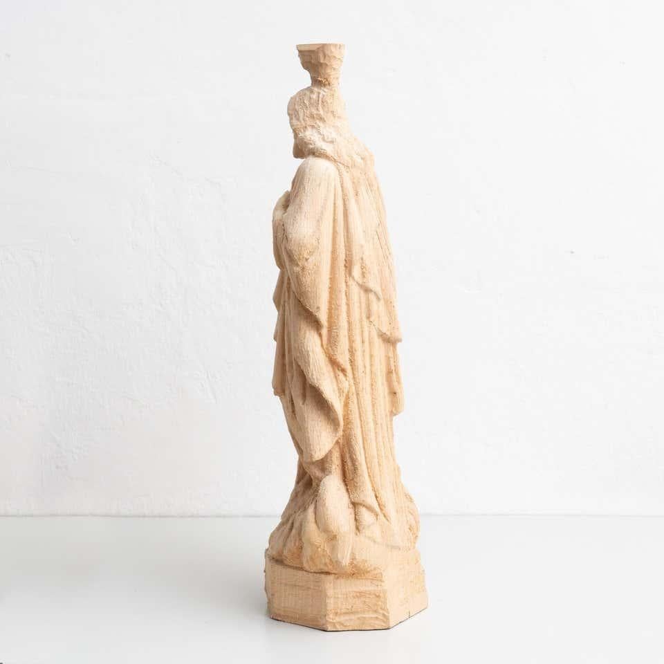 20th Century Traditional Religious Turned Jesus Christ Wooden Sculpture For Sale