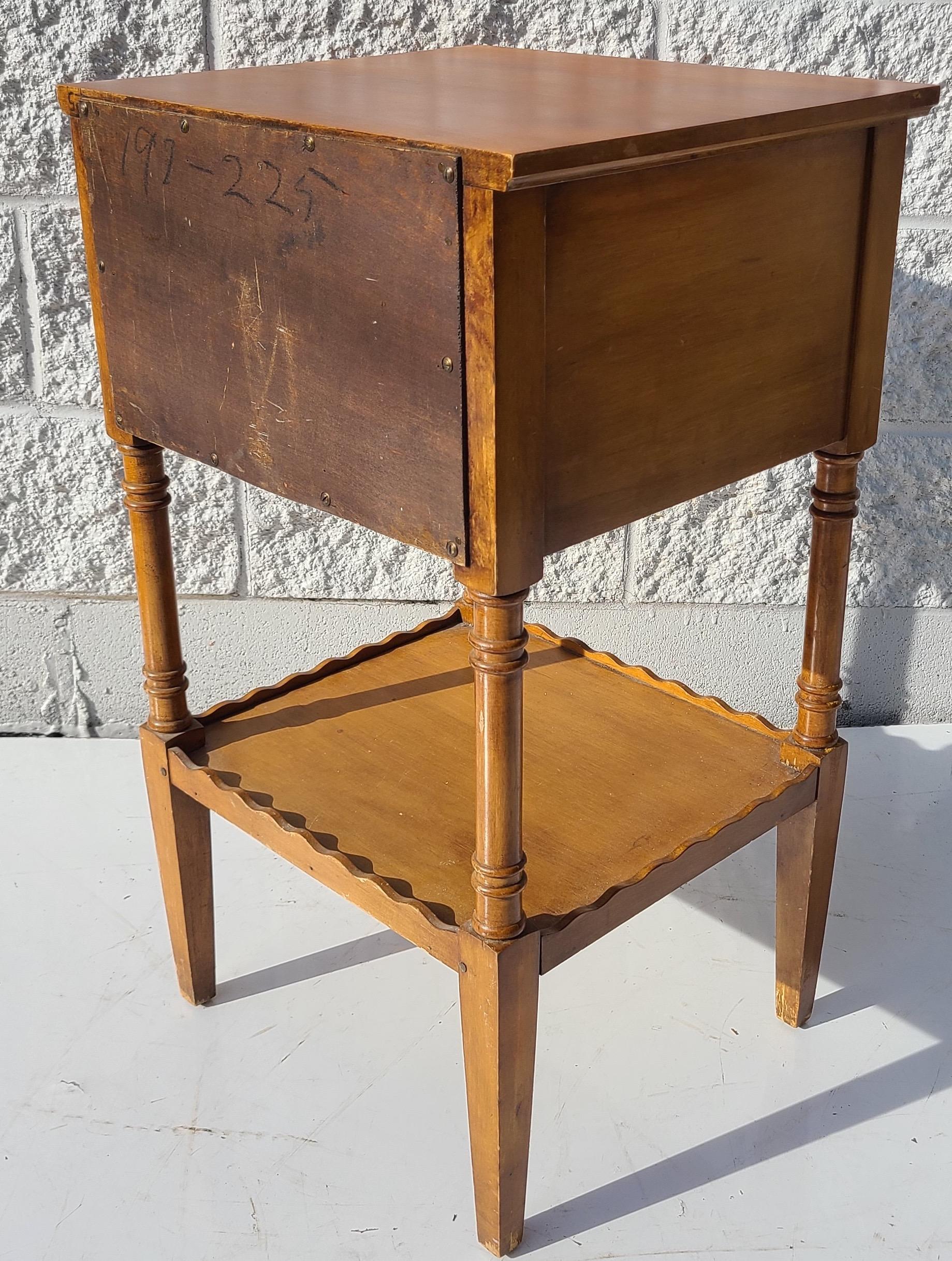 Traditional Revival 2 Drawer Night Stand For Sale 2