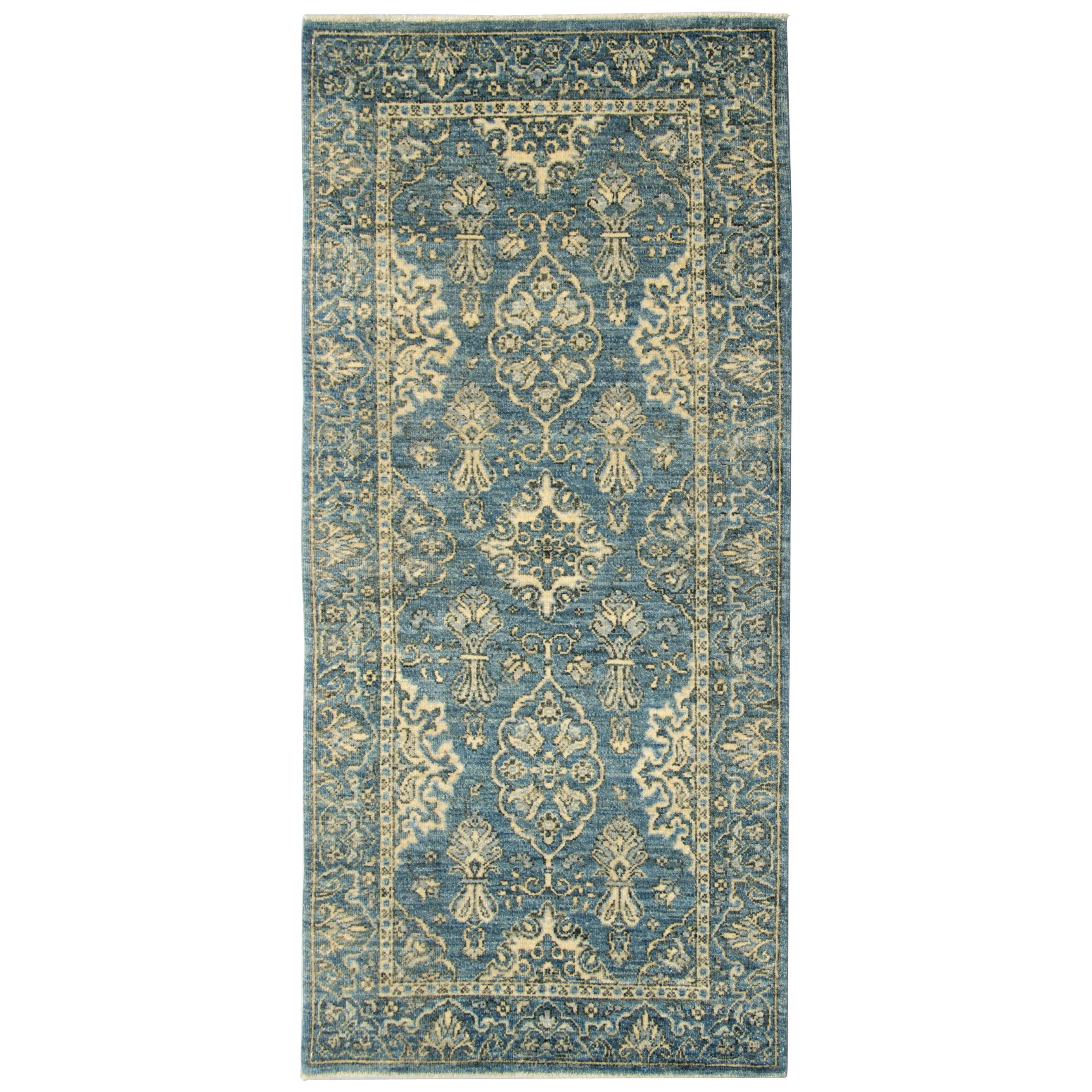 Tapis traditionnel, tapis de couloir tapisserie, tapis afghan, tapis de couloir vert