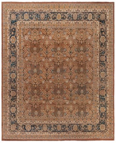Traditional Rug Floral-Inspired Tabriz Floral Warm Tan by Doris Leslie Blau
