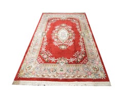 Traditional Rug Handmade Chinese Carpet Area Rug, Red Carpet Living Room Rugs