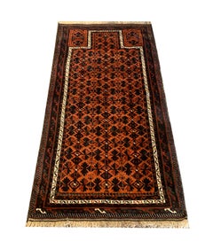 Traditional Rug Handmade Carpet Rust Wool Oriental Geometric Area Rug