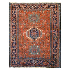 Traditioneller traditioneller Teppich Rost Geometrischer Teppich Handgefertigter Stammeskunst-Wollteppich