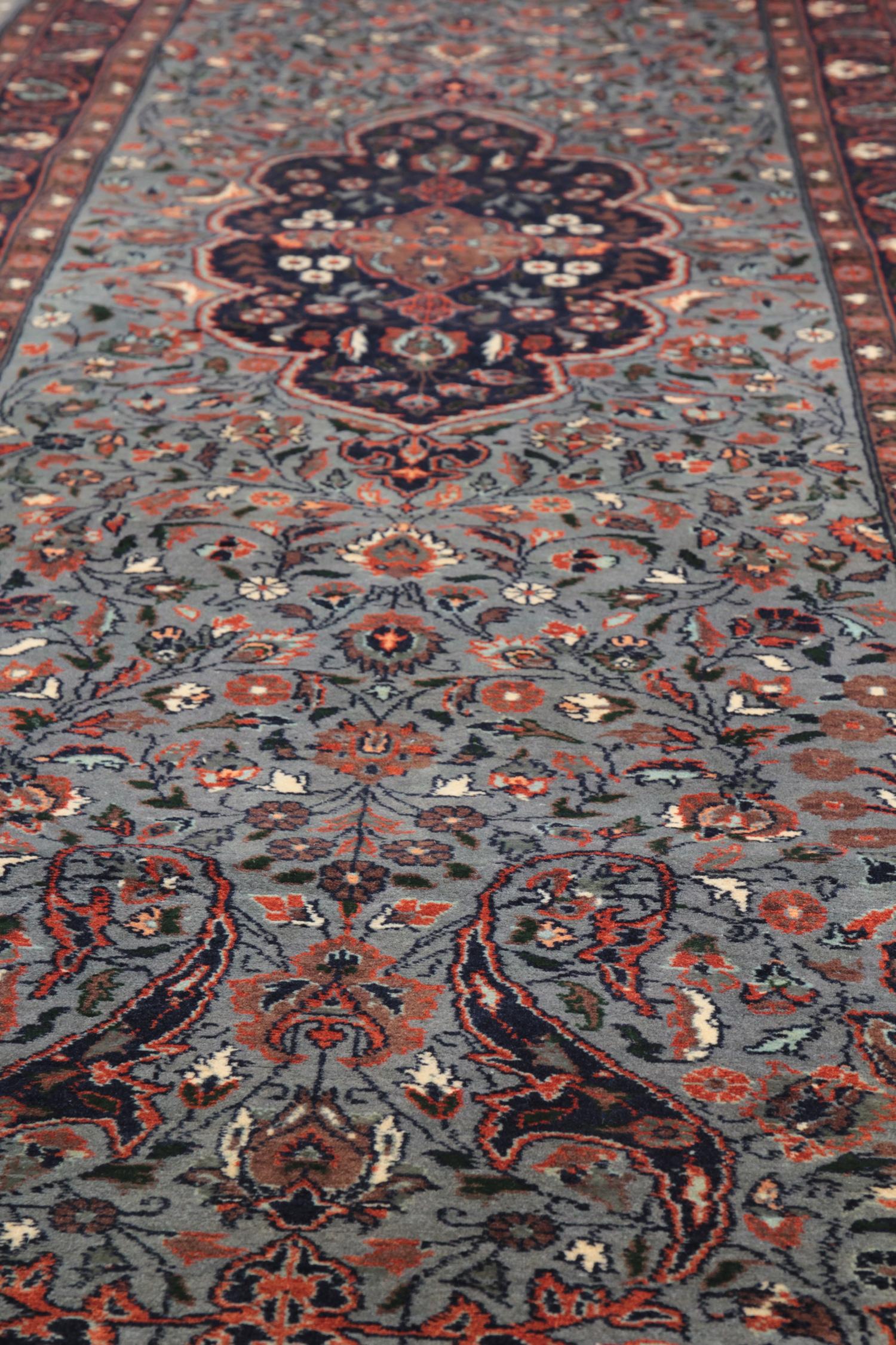 Vegetable Dyed Traditional Rugs, Carpet Runners of Rugs Area, Indian Rugs, Blue Runner Rug