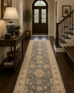 Traditional Runner Rug HandknoCarpet Olive Green Area Gray Afghan Rug Home Decor