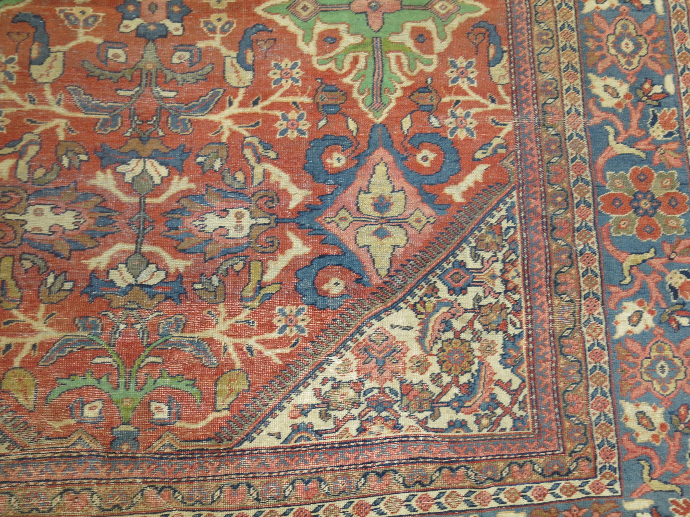 blue green oriental rug