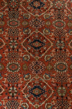 Traditional Rust Brown Wool Area Rug All Over Rare Oriental Carpet