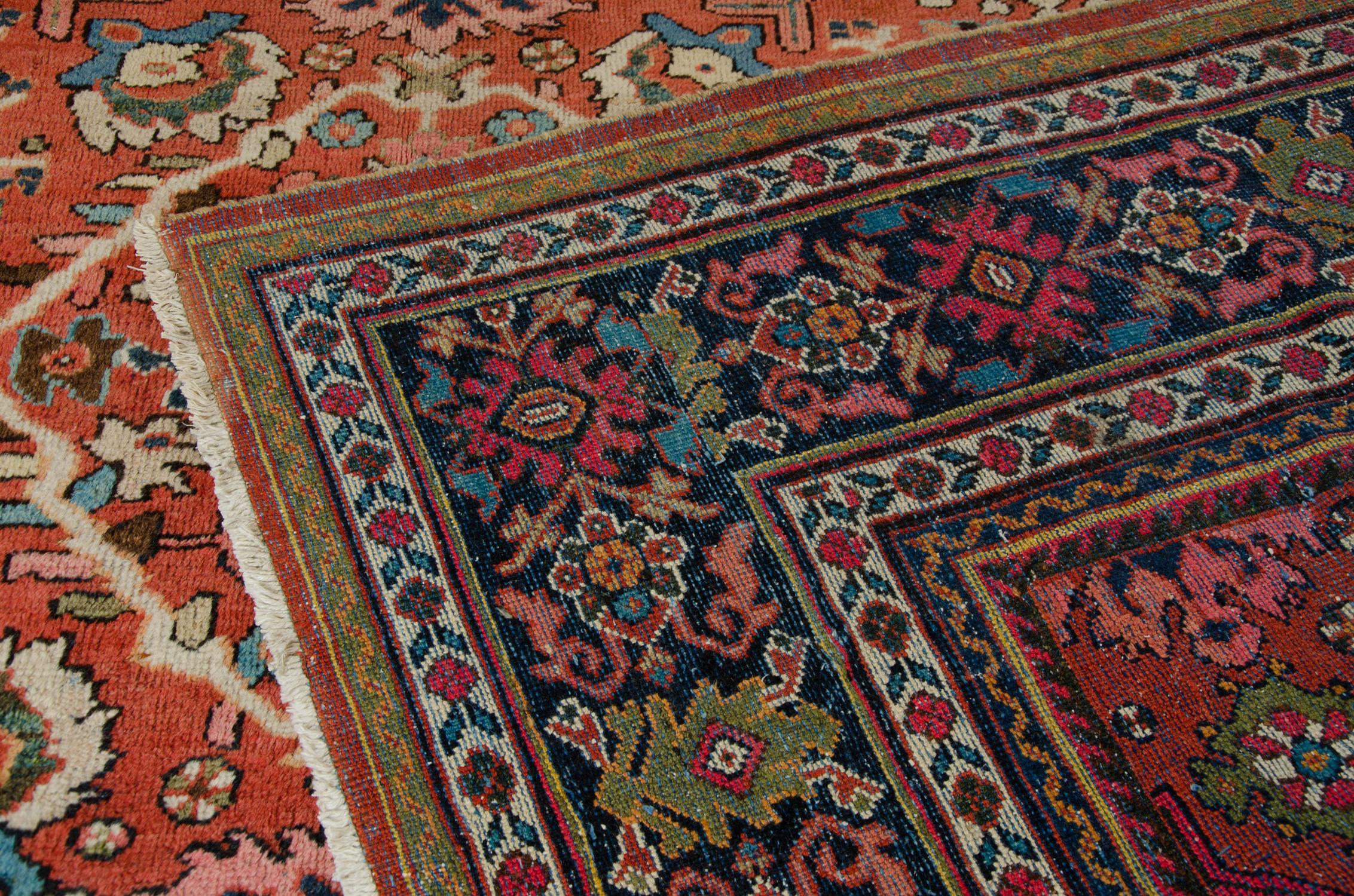 Tribal Traditional Rust Brown Wool Area Rug All Over Rare Oriental Carpet For Sale