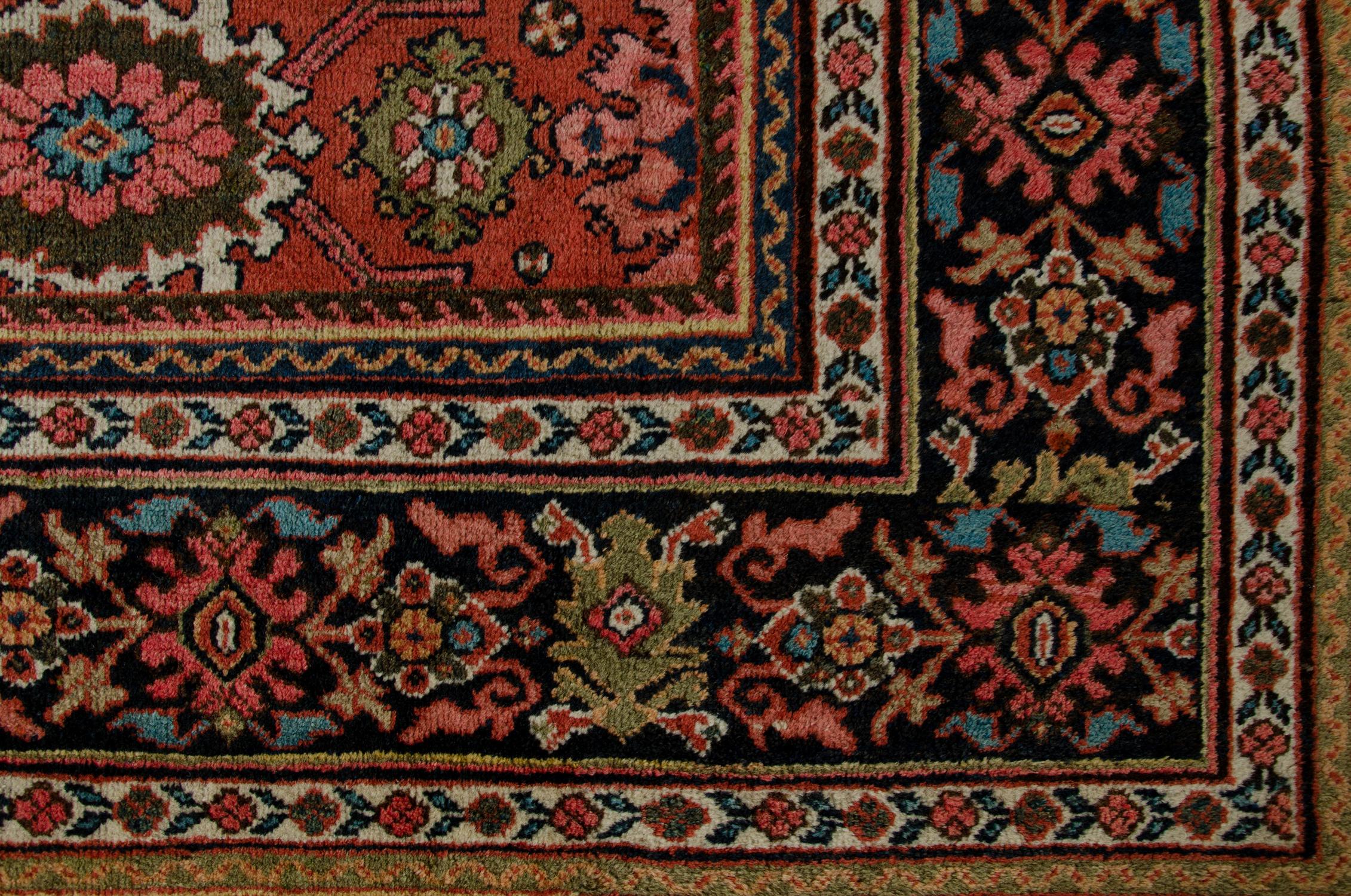 Azerbaijani Traditional Rust Brown Wool Area Rug All Over Rare Oriental Carpet For Sale