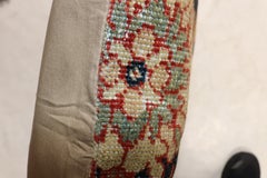 Traditional Rust Color Persian Border Mahal Rug Pillow, Early 20th Century