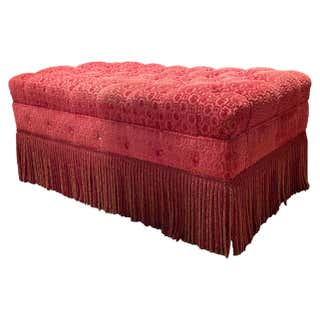 Rust Boucle Mushroom Ottoman at 1stDibs | rust colored ottoman