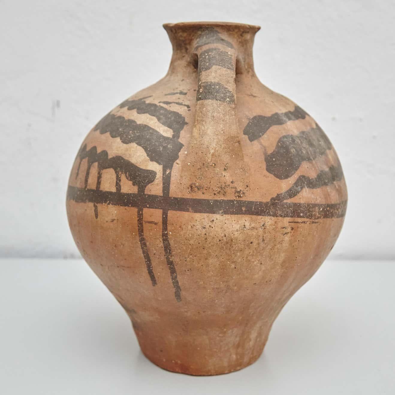 Vaso tradizionale rustico in ceramica dipinto a mano 4