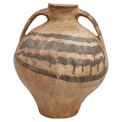 Traditional Rustic Hand Painted Ceramic Vase