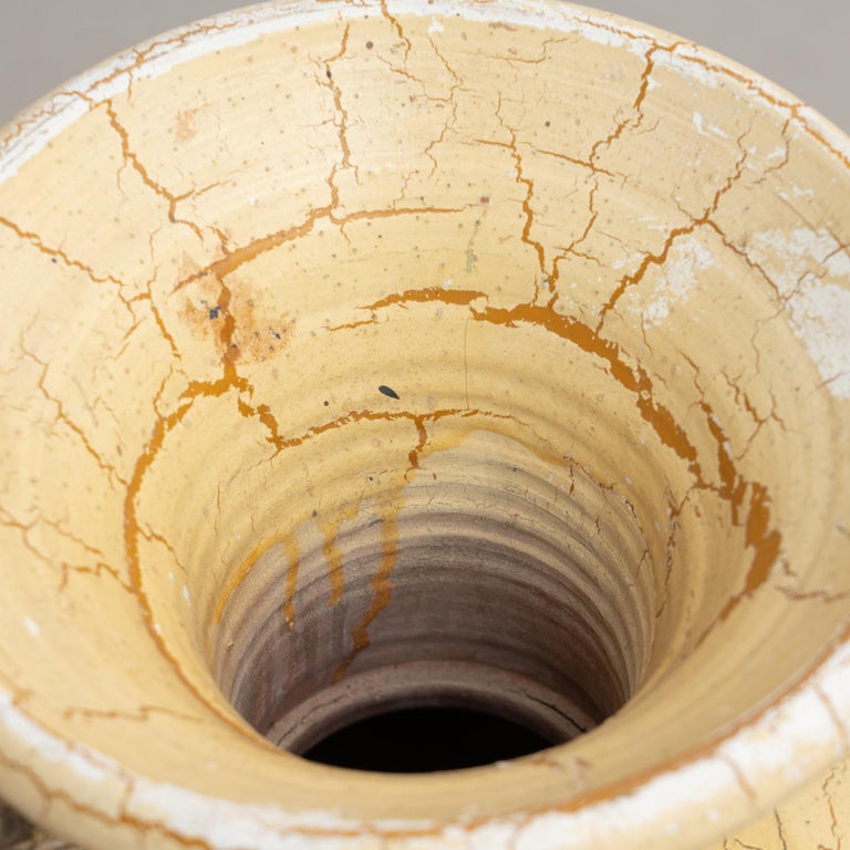 Traditional Rustic Large Ceramic Vase, circa 1940 For Sale at 1stDibs