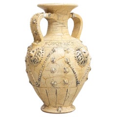 Grand vase rustique traditionnel en céramique, datant d'environ 1940