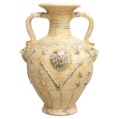 Traditional Rustic Large Ceramic Vase, circa 1940