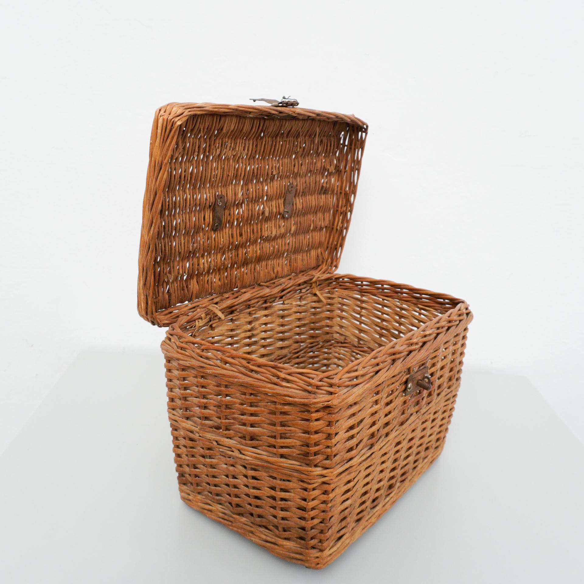 Traditional Rustic Rattan Basket, circa 1950 6