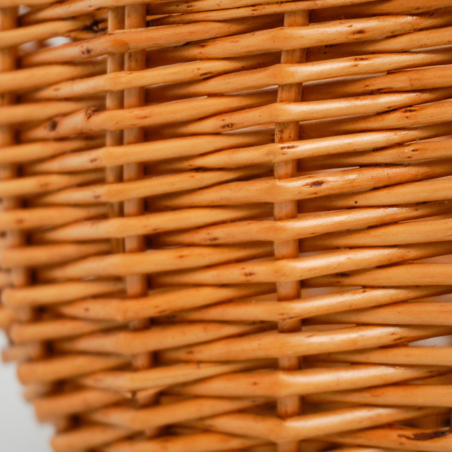 Traditional Rustic Rattan Basket, circa 1960 11