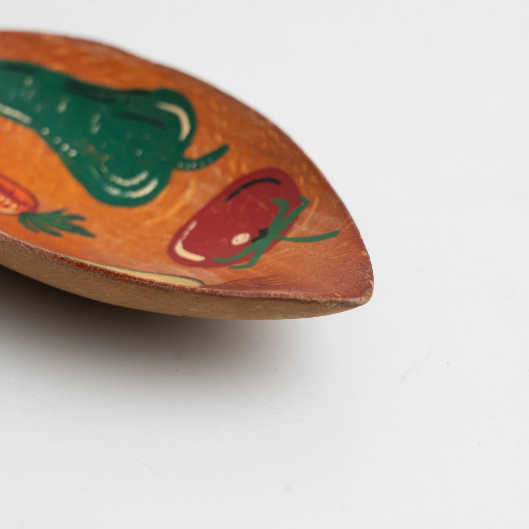 Traditionelle rustikale Wood Hand gemalt Löffel Kunstwerk aus Spanien, um 1970 im Angebot 5