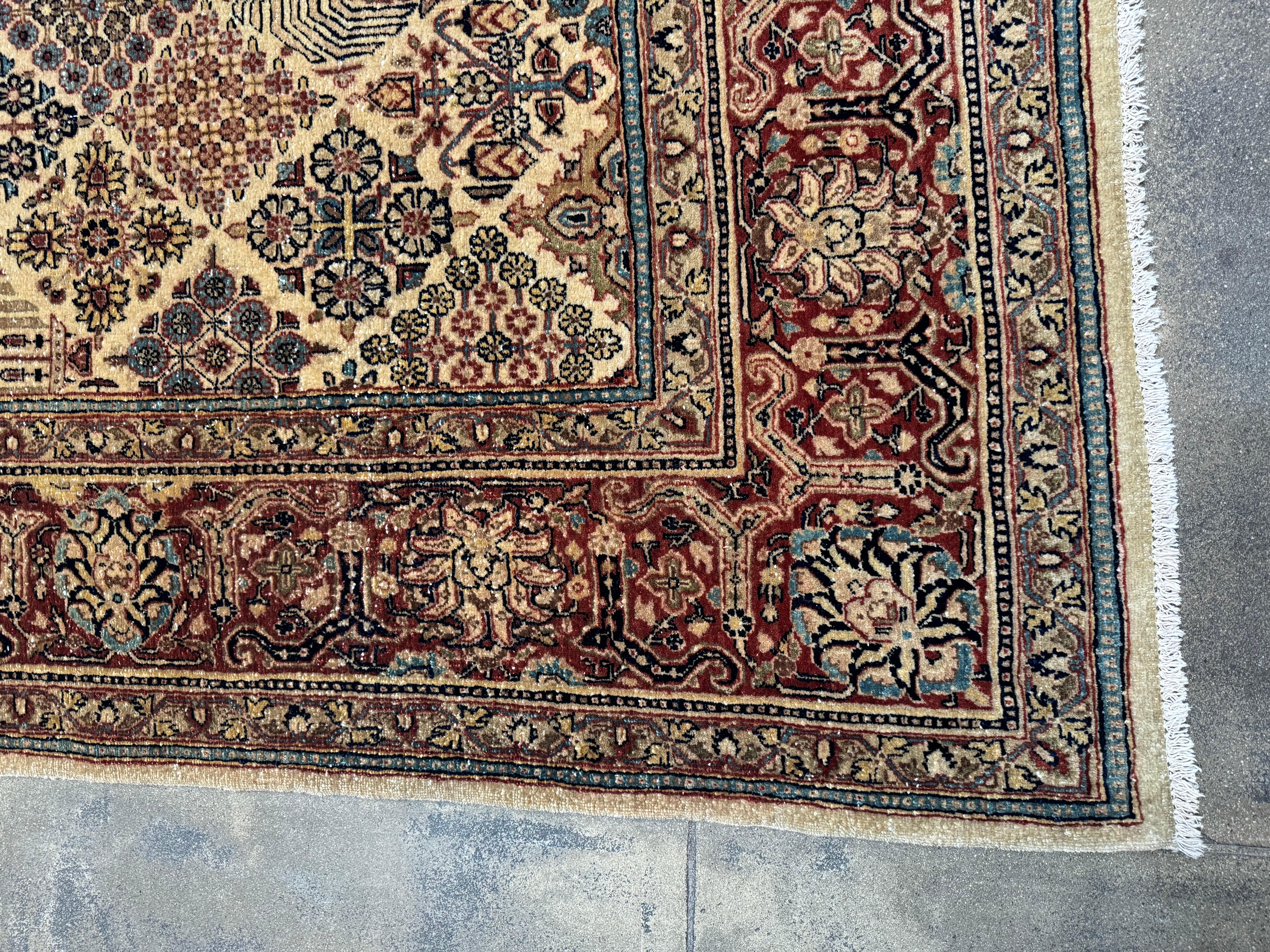 Noué à la main Tapis traditionnel Sarouk de style persan 6'6