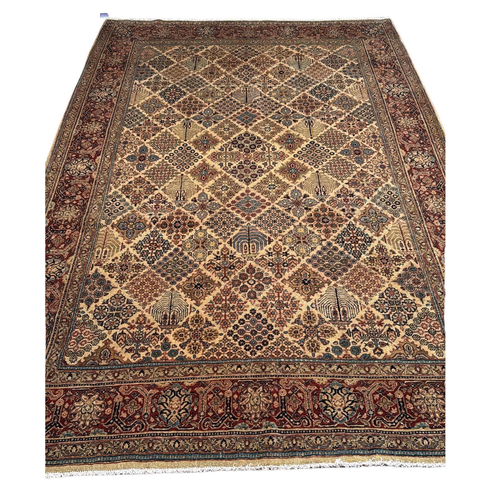 Tapis traditionnel Sarouk de style persan 6'6" X 10'. en vente