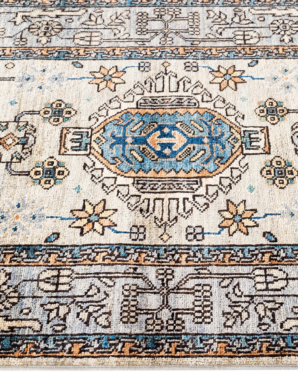 Noué à la main Tapis traditionnel Serapi noué à la main beige de 2' 9