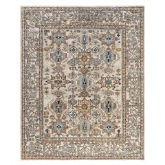 Traditional Serapi Hand Knotted Wool Beige Area Rug 7' 11" x 9' 8"