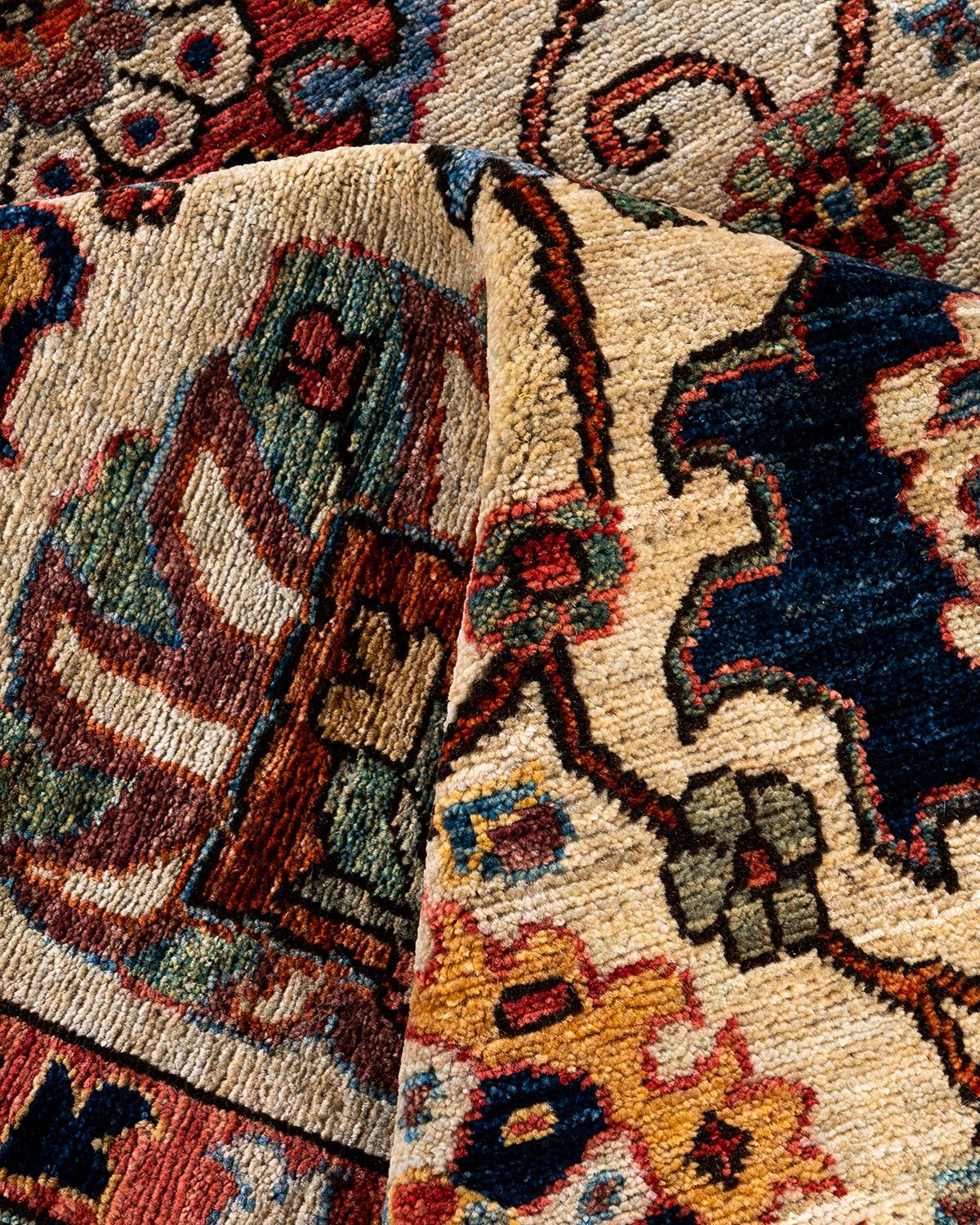 Traditional Serapi Hand Knotted Wool Beige Area Rug 8' 2