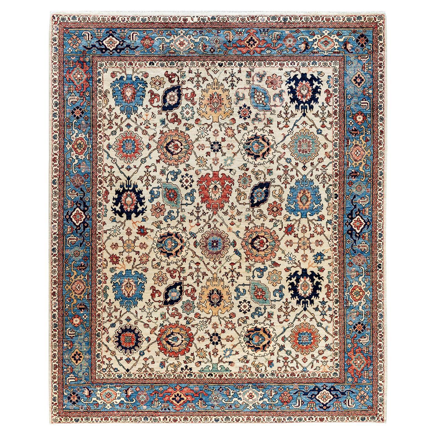 Traditional Serapi Hand Knotted Wool Beige Area Rug 8' 4" x 10' 0"