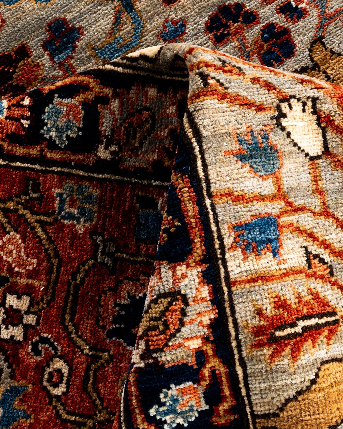 Tapis traditionnel Serapi noué à la main beige 9' 0