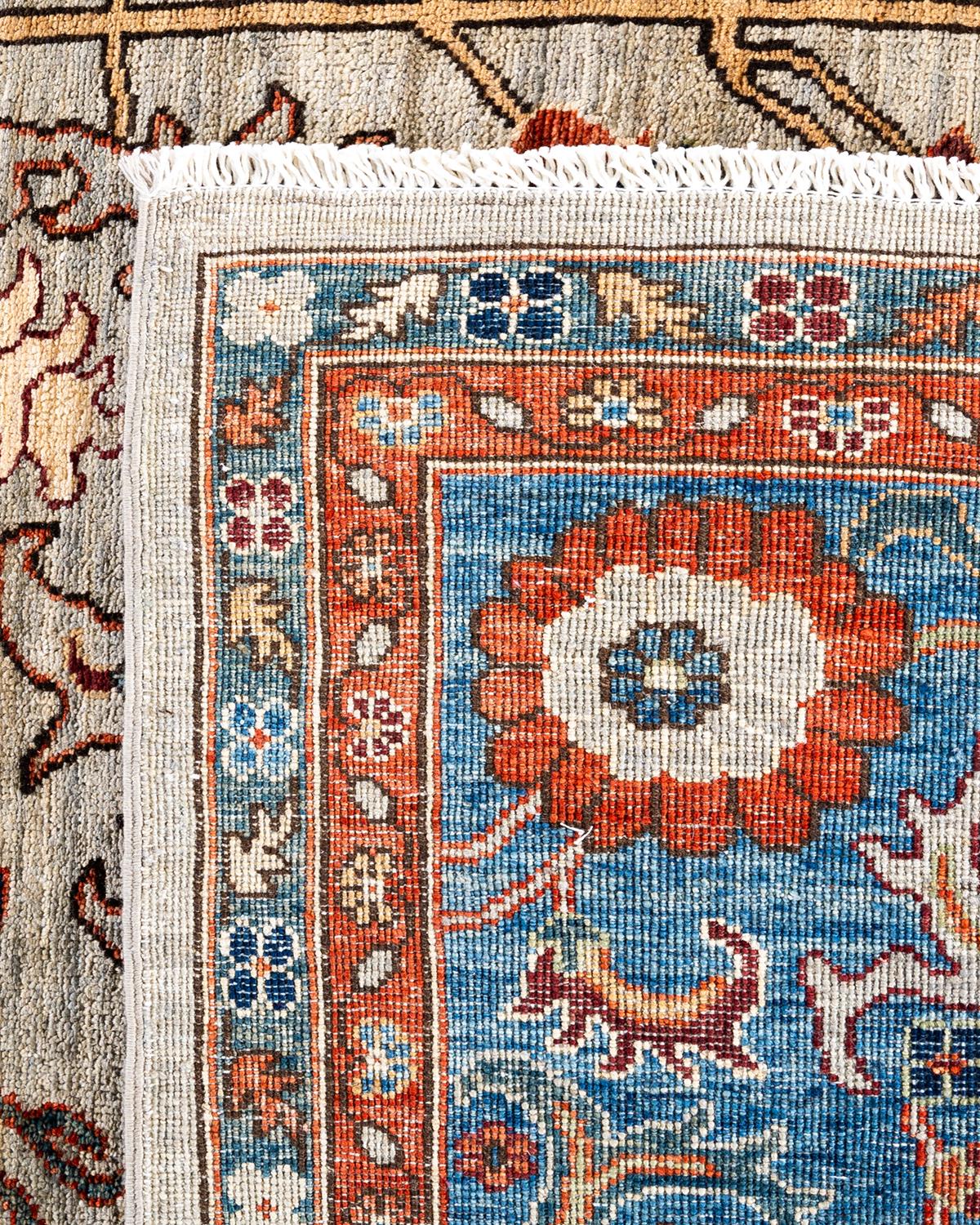 Tapis traditionnel Serapi noué à la main beige 9' 0