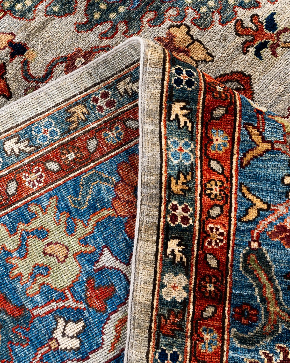 XXIe siècle et contemporain Tapis traditionnel Serapi noué à la main beige 9' 0