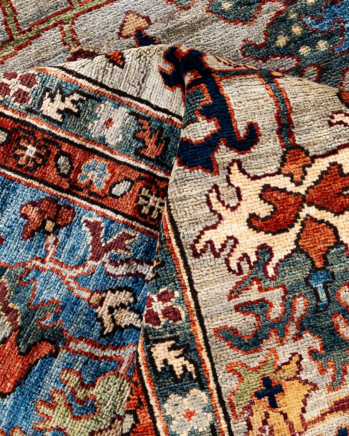 Laine Tapis traditionnel Serapi noué à la main beige 9' 0