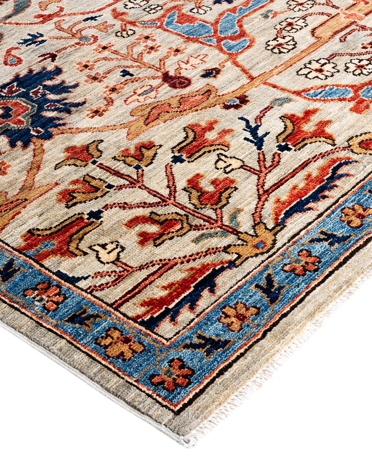 La fabrication des tapis persans dans toute sa splendeur a inspiré les couleurs riches, les motifs géométriques élaborés et les détails botaniques de la collection Serapi. Avec pas moins de 100 nœuds par pouce, ces tapis fabriqués à la main sont
