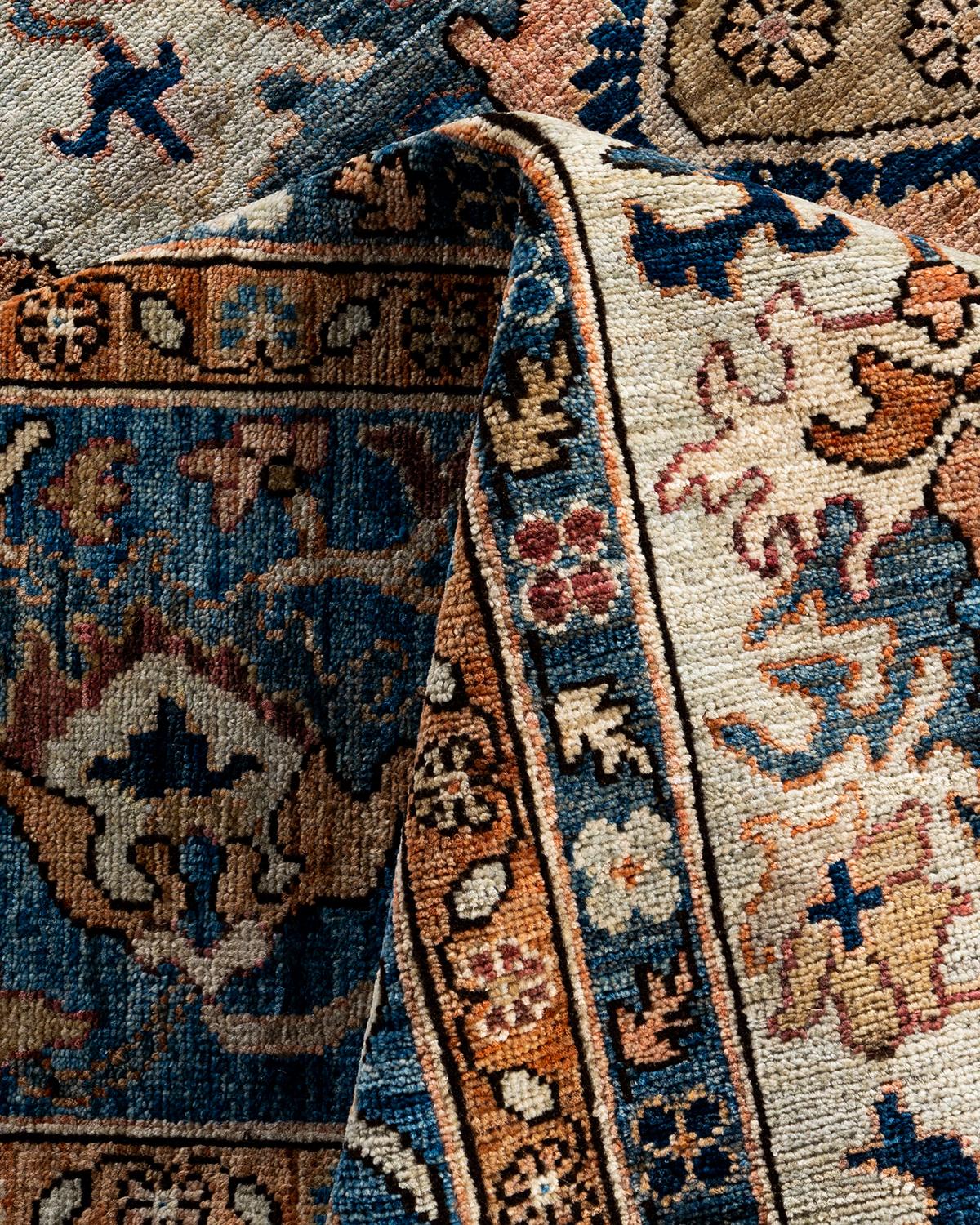 Tapis traditionnel Serapi beige noué à la main 9' 1