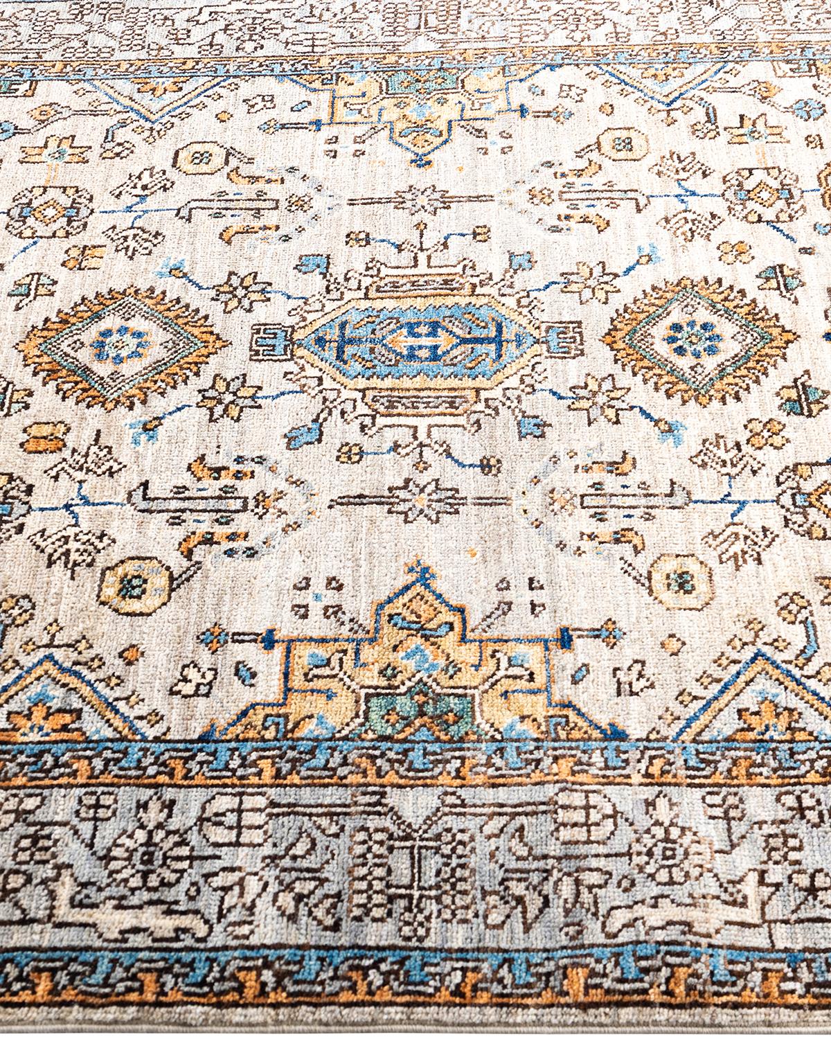 Tapis traditionnel Serapi noué à la main en laine beige Neuf - En vente à Norwalk, CT