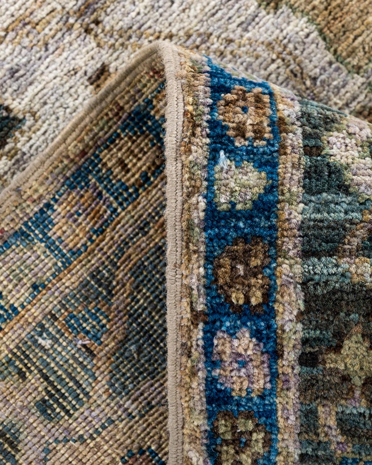 Laine Tapis traditionnel Serapi noué à la main en laine beige en vente