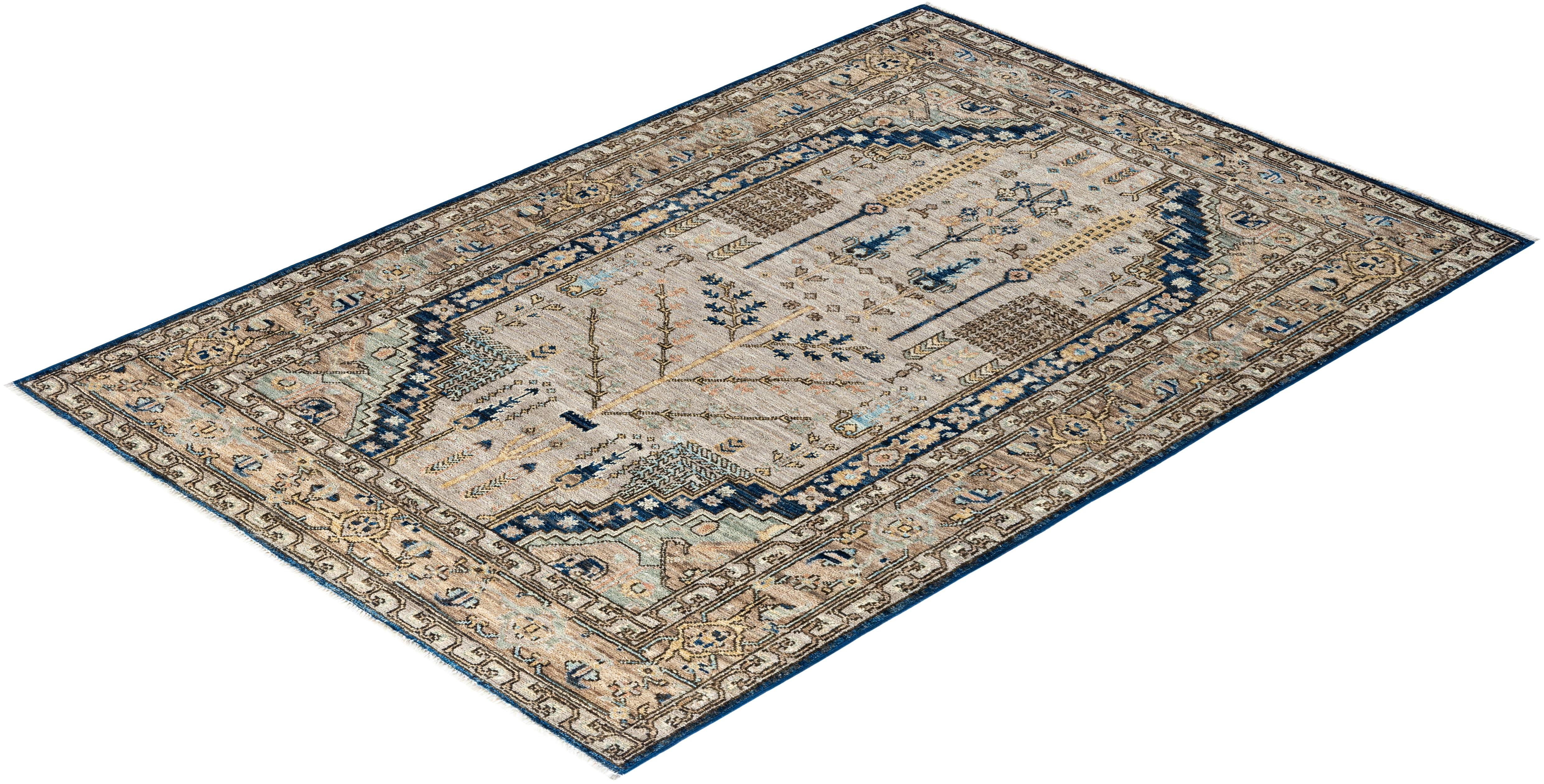 Traditional Serapi Hand Knotted Wool Beige Area Rug 3